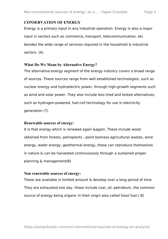 essay on non conventional sources of energy