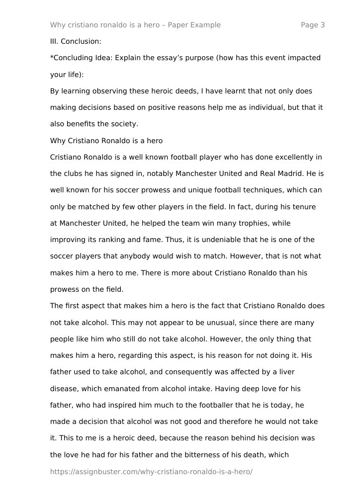 essay on my role model cristiano ronaldo