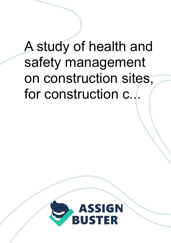 health and safety construction dissertation
