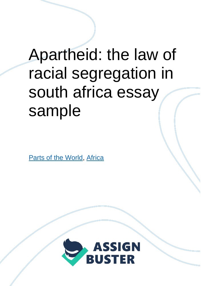 race in south africa essay