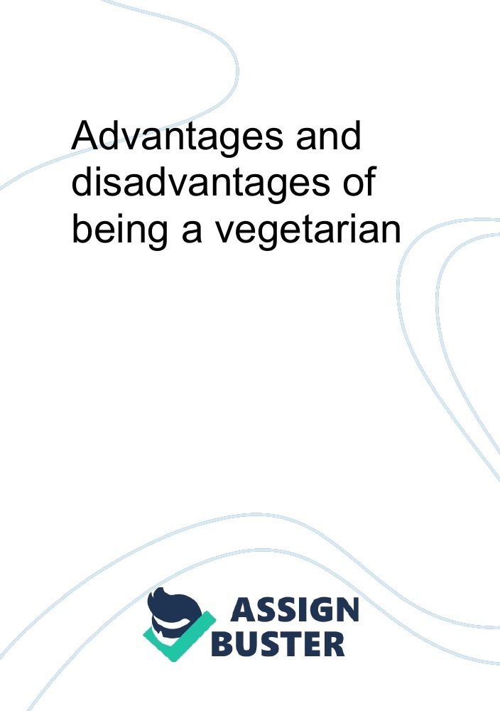 advantages and disadvantages of being a vegetarian essay