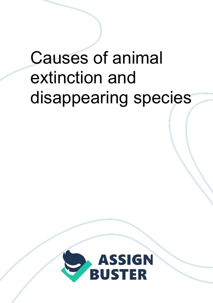 causes of animal extinction essay