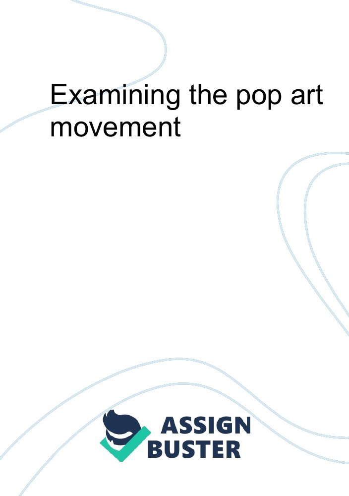 pop art movement essay