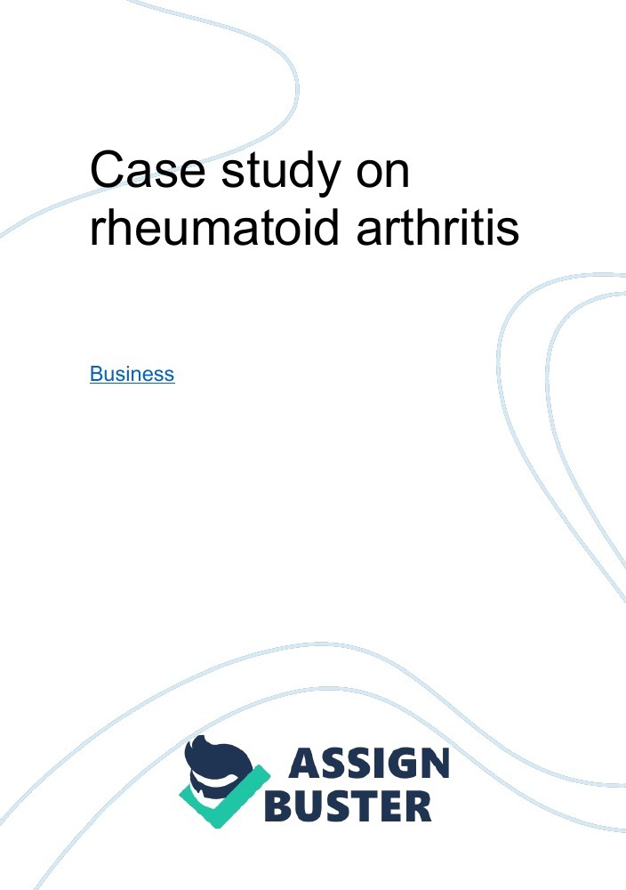 sample case study for rheumatoid arthritis