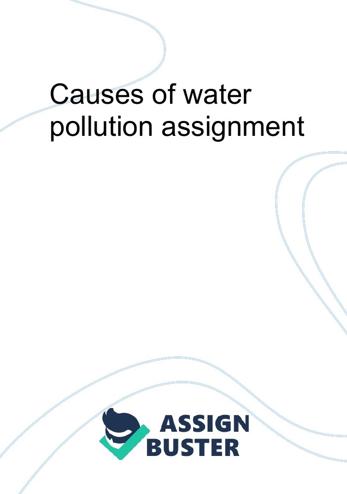 water pollution assignment introduction