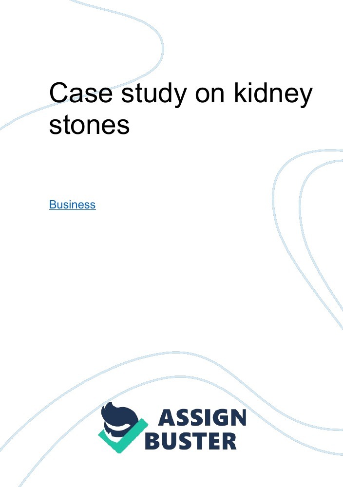 case study about kidney stones