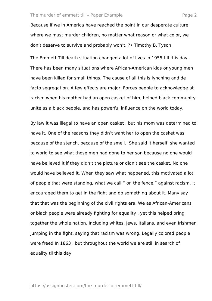 emmett till essay