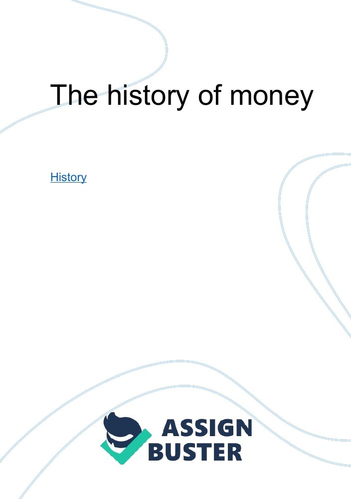 the history of money essay