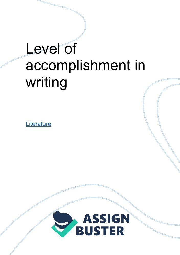accomplishment essay sample