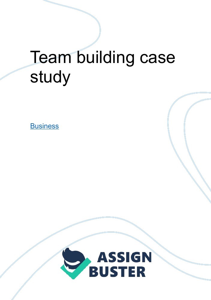 team building case study pdf