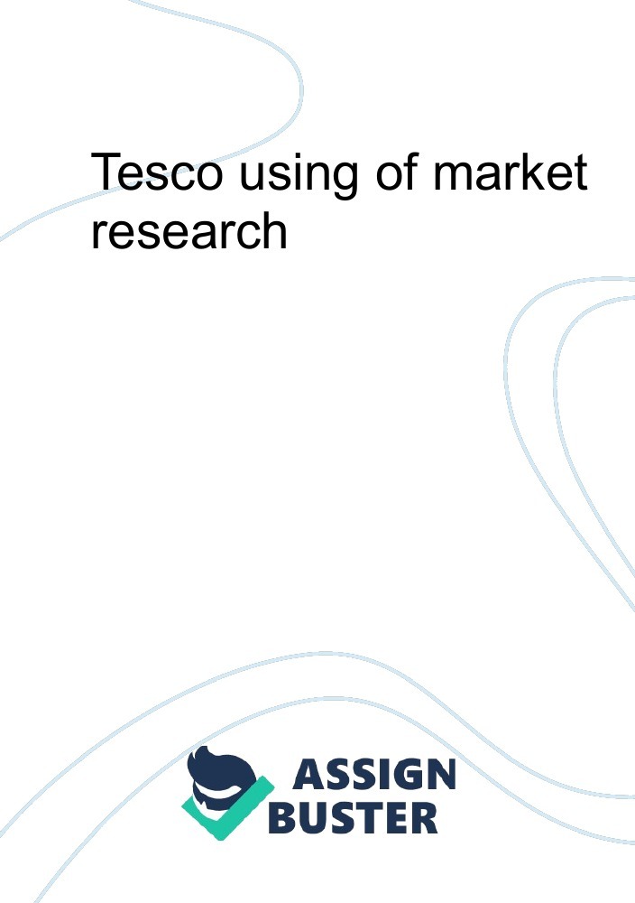 what market research methods does tesco use