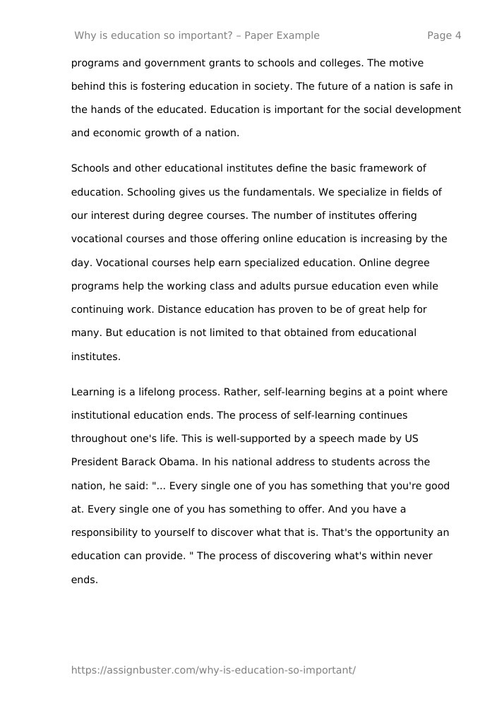 why is education so important essay