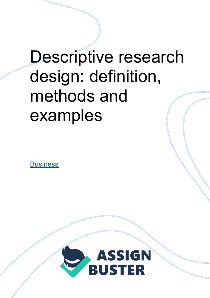 descriptive research design definition with author