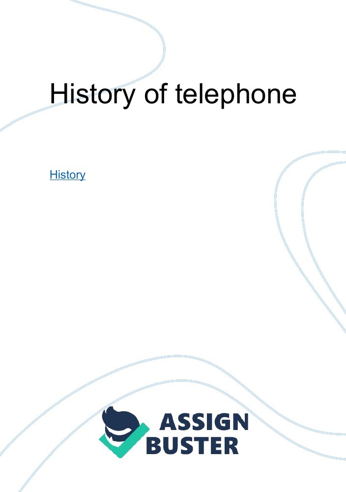 history of telephone essay
