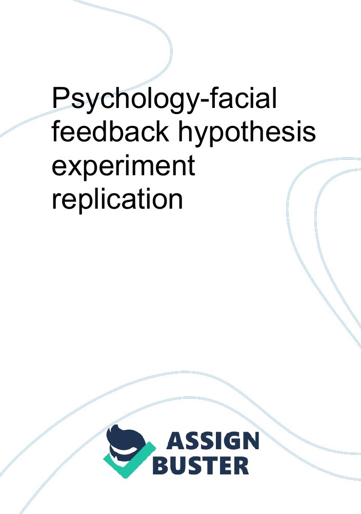 facial feedback hypothesis is defined as quizlet