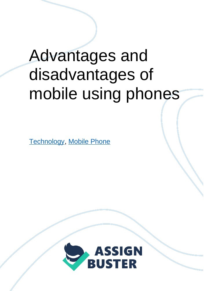 2 minute speech on mobile phones advantages and disadvantages